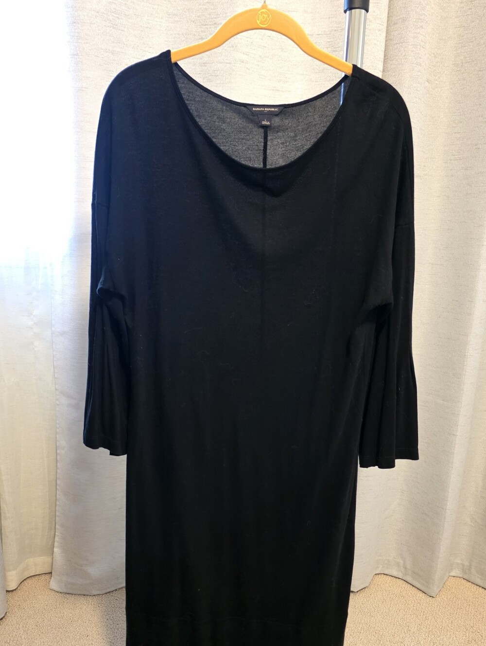 Women's Banana Republic Black Shift Dress with Scoop Neck Size Large